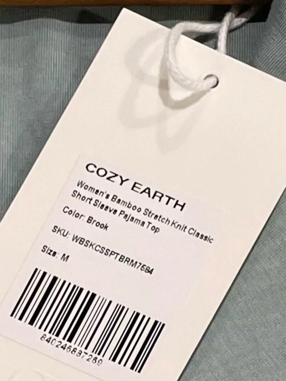 NWT Cozy Earth Women's Bamboo Short Sleeve Pajama Top – Sage Green